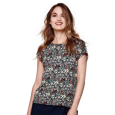 Multicoloured floral print top